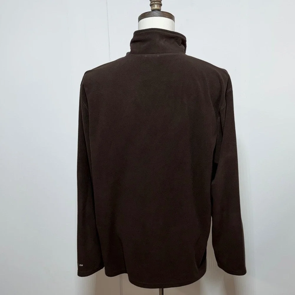 The North Face 1/4 Zip Pullover Mens XL Brown TKA 100 Fleece Long Sleeve Sweater